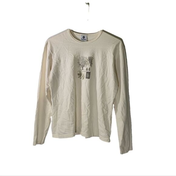 Columbia Medium Cream Long Sleeve Shirt‎ - Picture 1 of 4